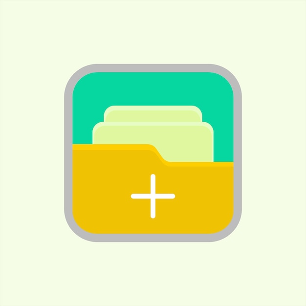 Add Folder icon icon related to design elements suitable for web site app user interfaceselement printable etc flat icon style simple vector design editable
