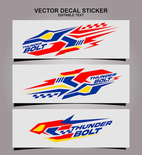 Adhesivo adhesivo Race Sport Design Thunder Bolt