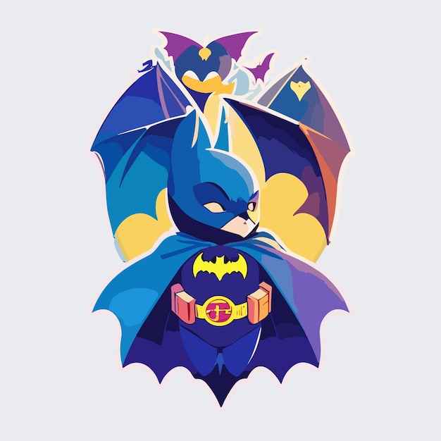 Adhesivo artístico vectorial de Batman