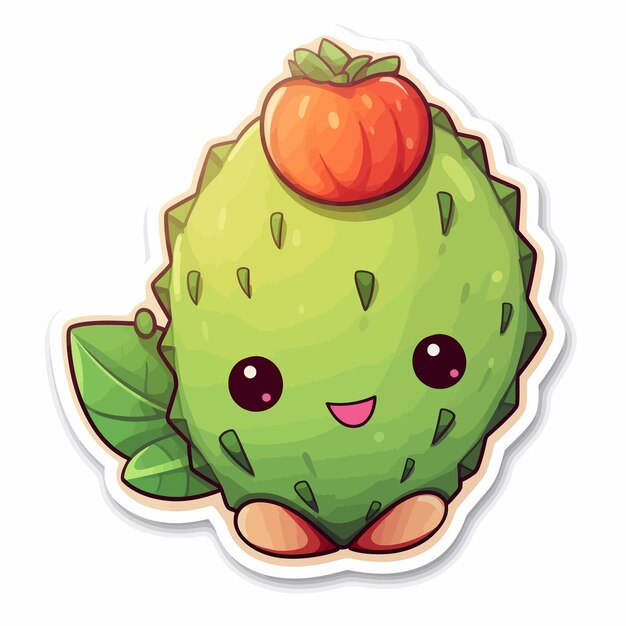 Vector adhesivo de cactus