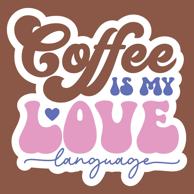 Adhesivo de café retro