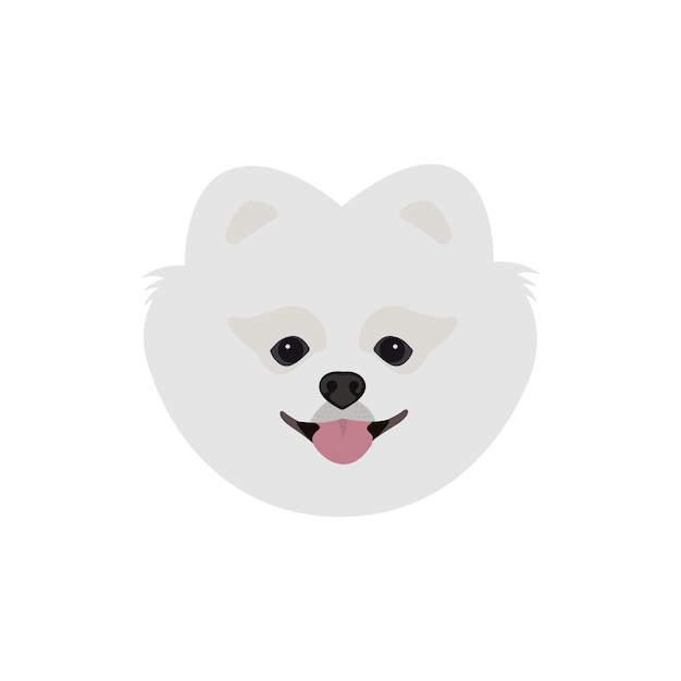 Adhesivo para la cara de Husky Cute Husky Clipart