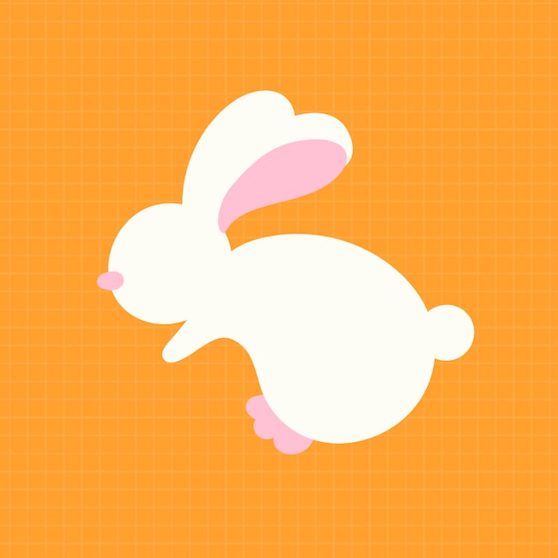 Adhesivo de conejo de Pascua vector de ilustración de animales festivos