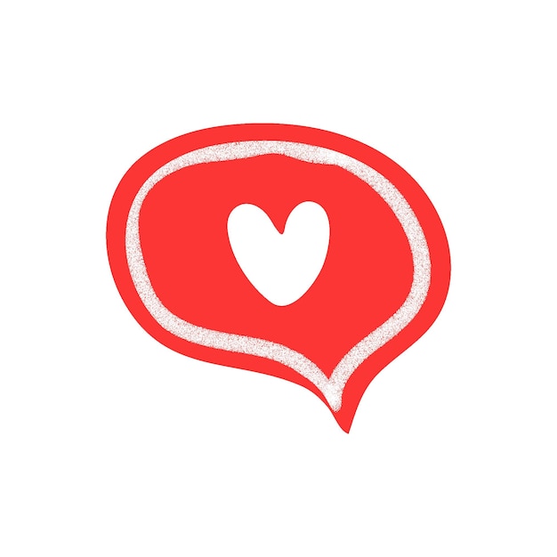 Adhesivo de corazón rojo vectorial