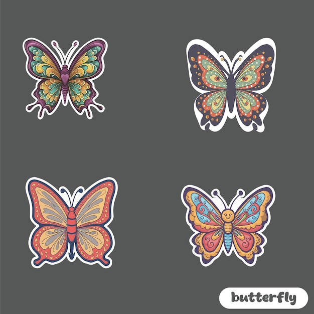 Vector adhesivo para mariposas