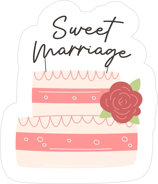 Adhesivo para pastel de matrimonio dulce