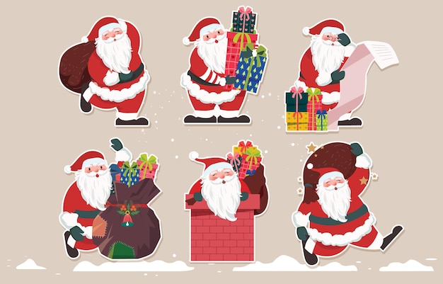 Adhesivo de personaje de Papá Noel