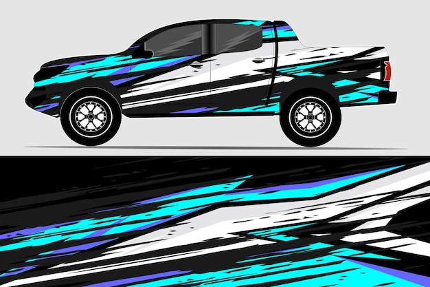 Adhesivo de rayas vectoriales de la carrocería lateral del vehículo Adhesivo vectorial de rayas para ambas partes Carreras