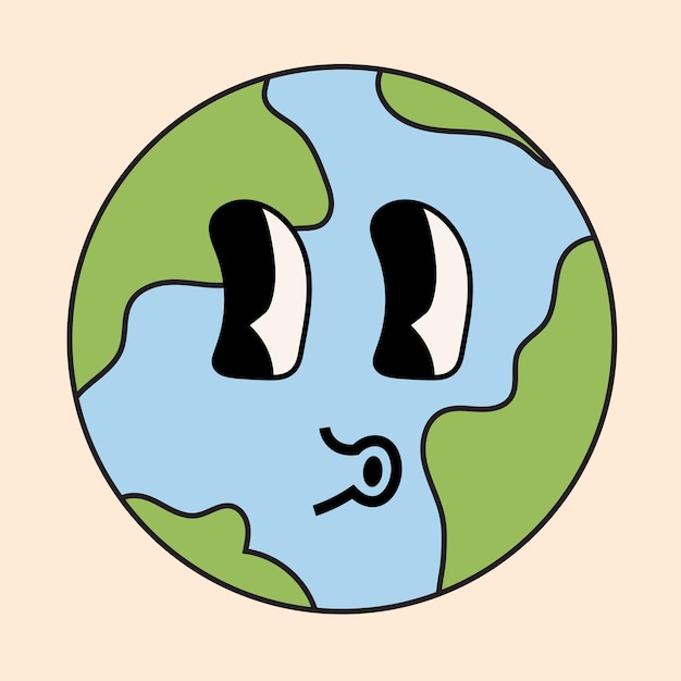 Adhesivo retro de la tierra