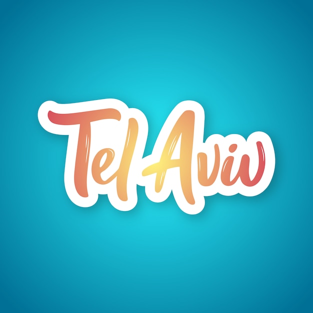 Vector adhesivo de tel aviv