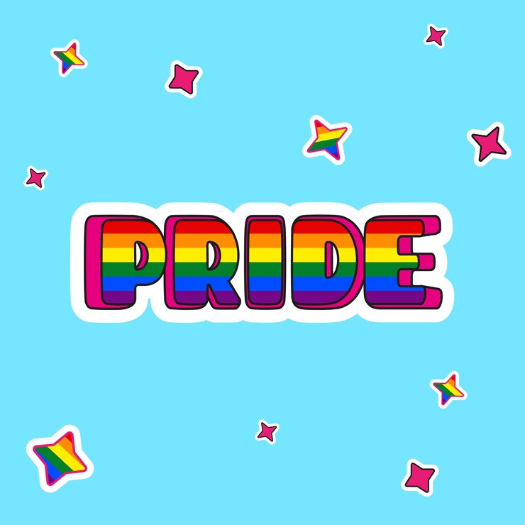 Adhesivo vectorial de tipografía de orgullo