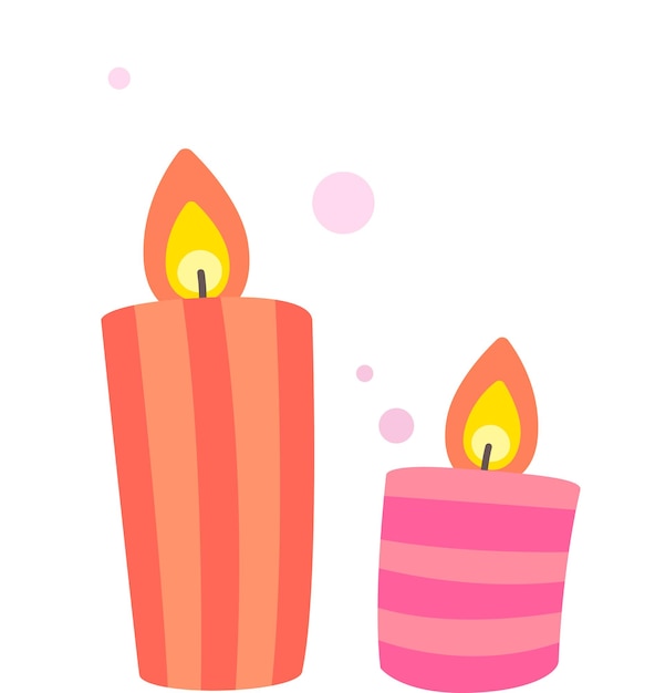 Vector adhesivo de velas de navidad