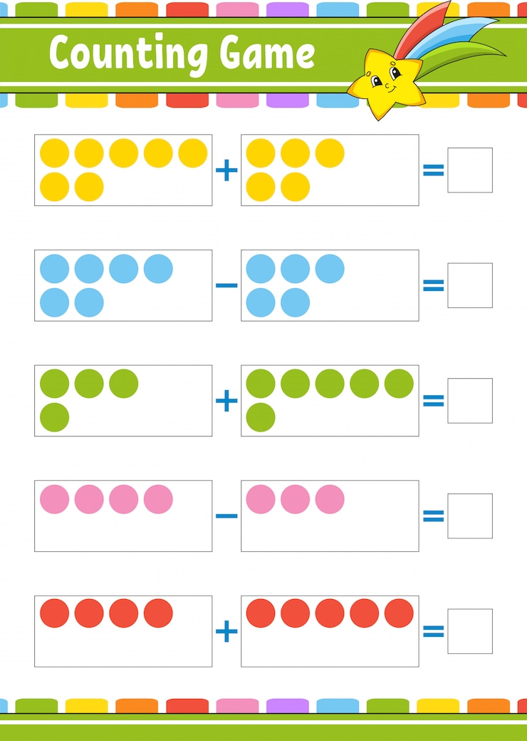 Vector adición y sustracción. tarea para niños. hoja de trabajo de desarrollo de educación.