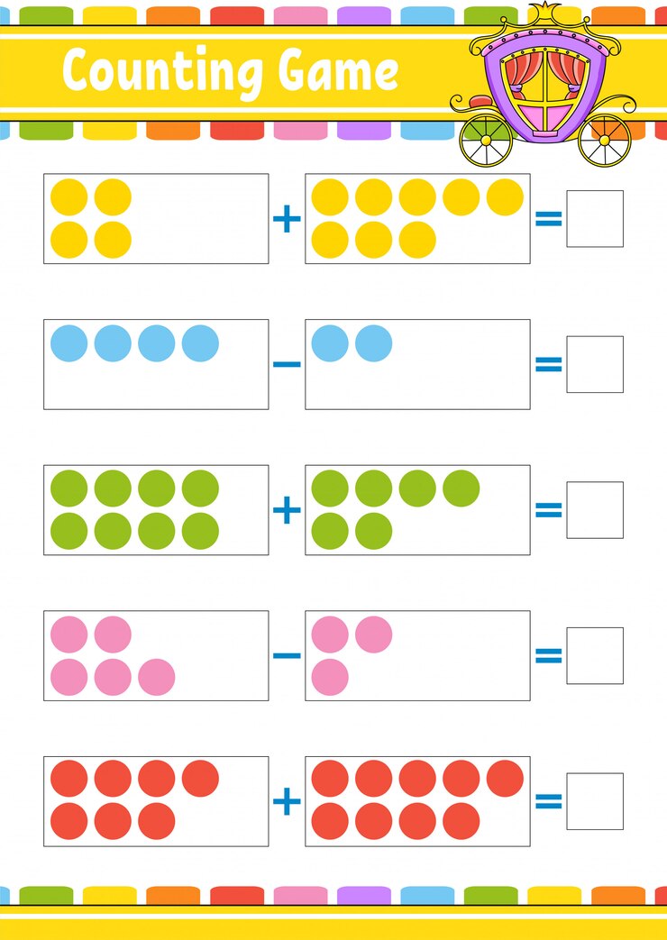 Vector adición y sustracción. tarea para niños. hoja de trabajo de desarrollo de educación.