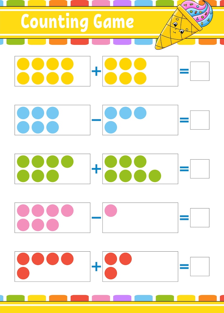 Vector adición y sustracción. tarea para niños. hoja de trabajo de desarrollo de educación.