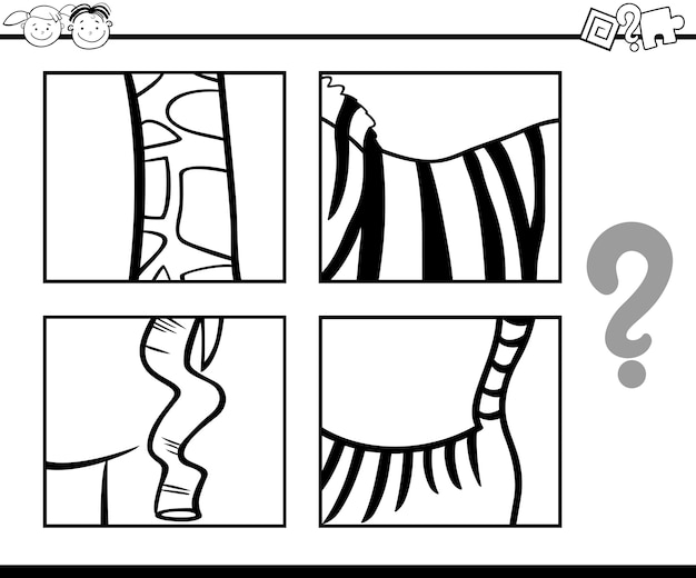 adivinar la tarea animal para colorear