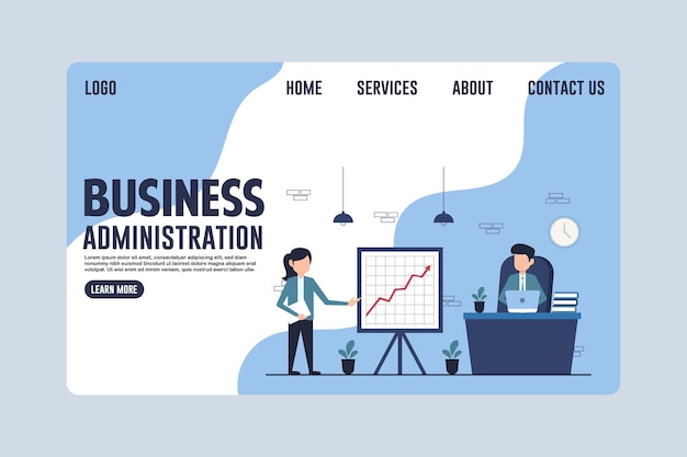 Administración de empresas Una plantilla web moderna e informativa