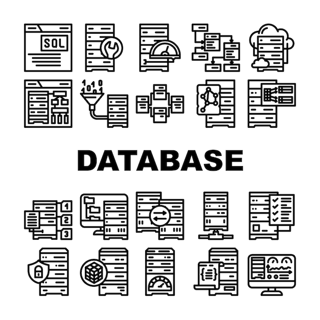 El administrador de la base de datos establece el vector de los iconos de la computadora