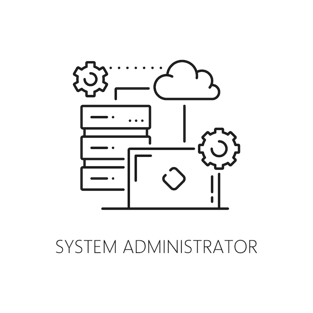 Administrador del sistema Especialista en TI icono de administrador del sistema