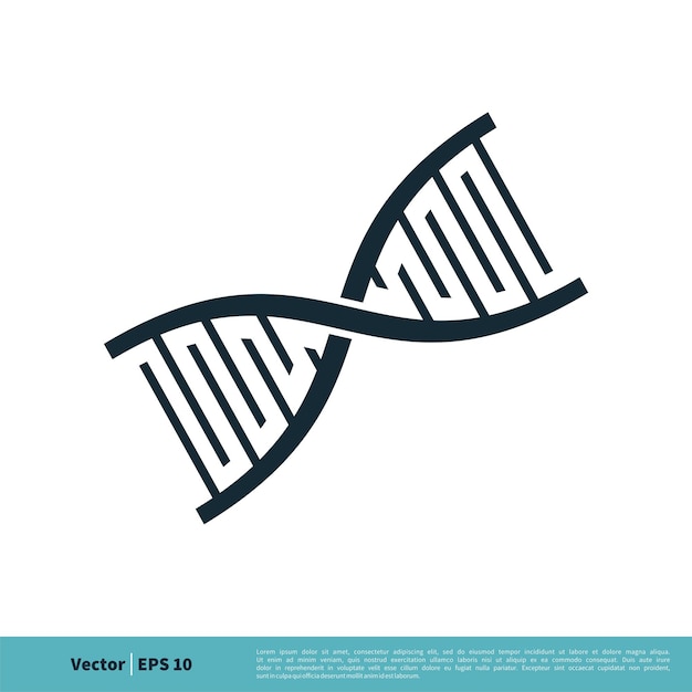 ADN Cromosoma Icono Vector Logo Plantilla Ilustración Diseño Vector EPS 10