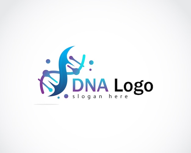 ADN logo creativo gen diseño concepto color moderno