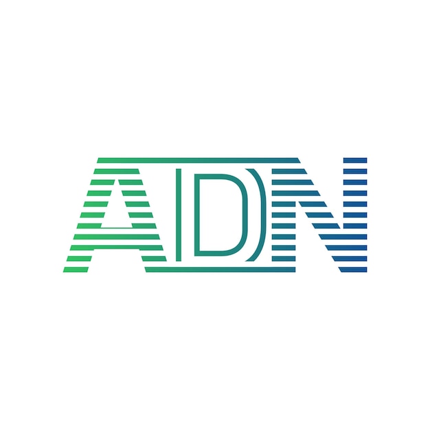 ADN Moderno diseño de logotipo letra ADN minimalista profesional y versátil icono de marca para la identidad empresarial