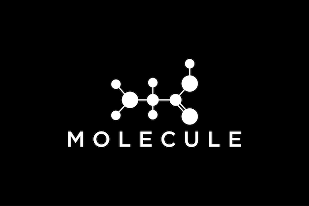 ADN química molécula ilustración logotipo ciencia médica tecnología investigación laboratorio icono símbolo