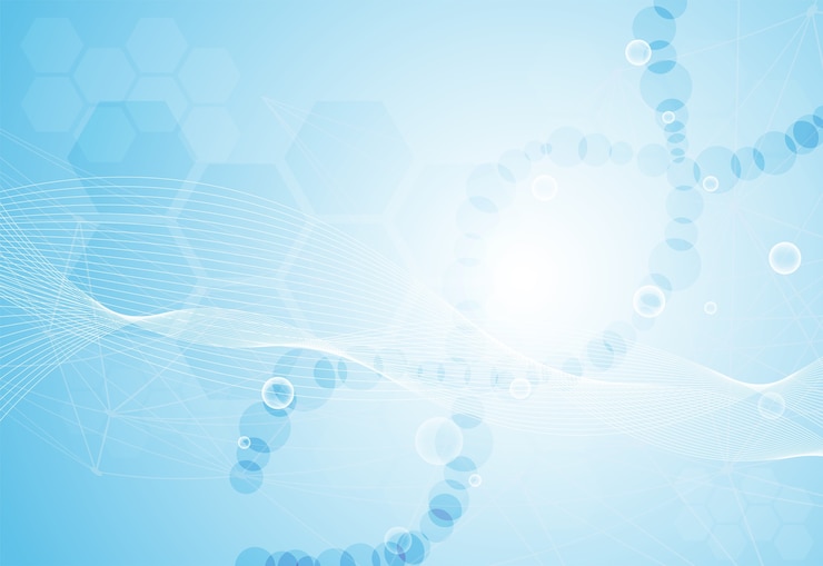 Vector adn de salud sobre fondo azul