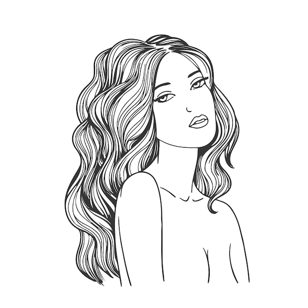 adolescente para colorear páginas para adolescentes ilustración de arte vectorial