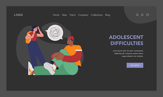 Adolescentes con problemas conceptos adolescentes con problemas confiándose el uno al otro luchando con problemas internos