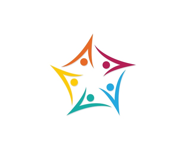 Adopción y atención comunitaria Icono de vector de plantilla de logotipo