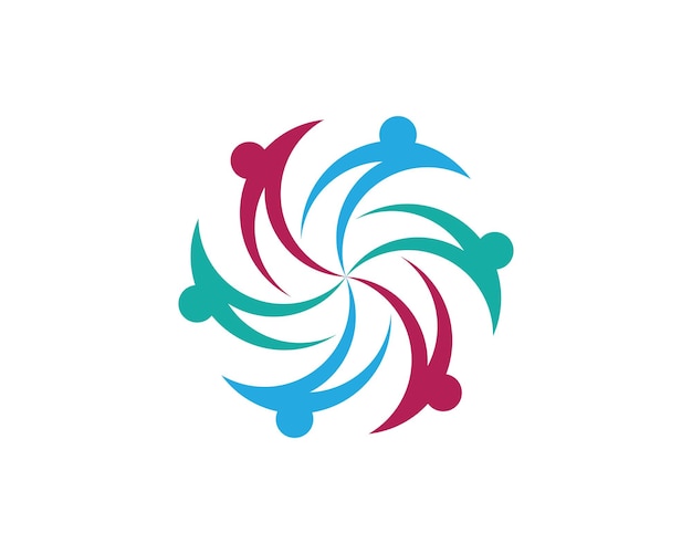 Adopción y atención comunitaria Icono de vector de plantilla de logotipo
