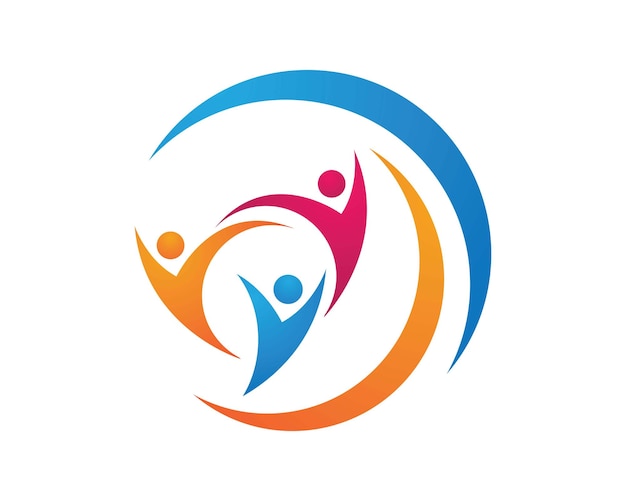 Adopción y atención comunitaria Icono de vector de plantilla de logotipo