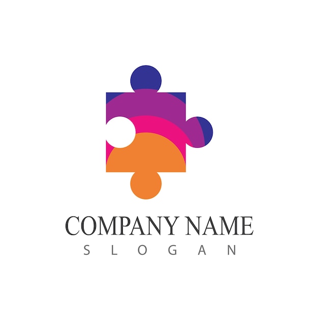 Adopción y atención comunitaria Icono de vector de plantilla de logotipo