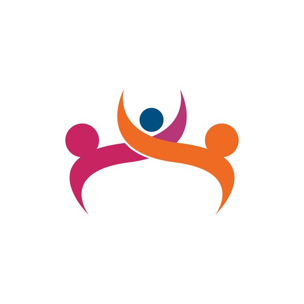 Adopción y cuidado comunitario Logo plantilla vector
