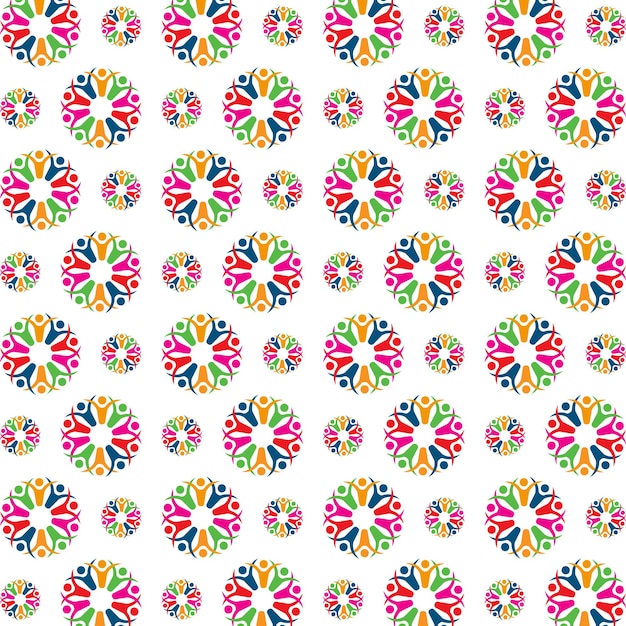 Adopción favorable diseño de fondo de ilustración vectorial de patrón repetitivo multicolor de moda