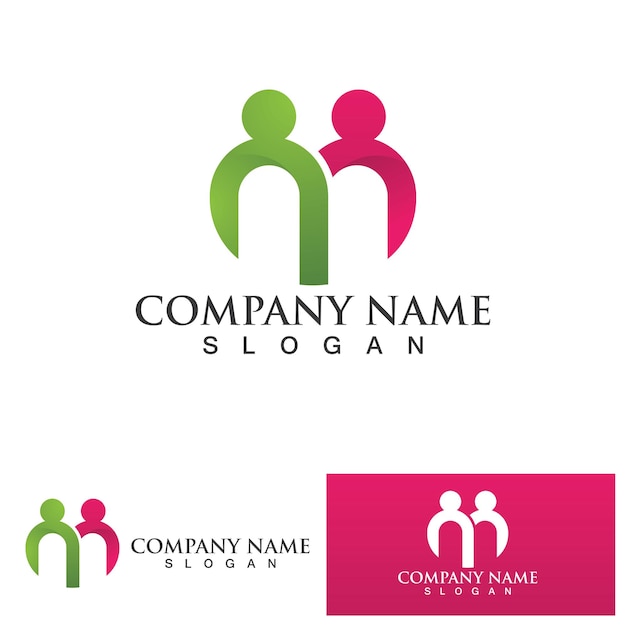Adopción niños logo y símbolo salud vector