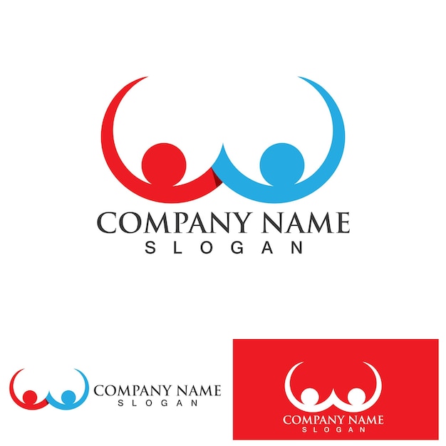 Adopción niños logo y símbolo salud vector
