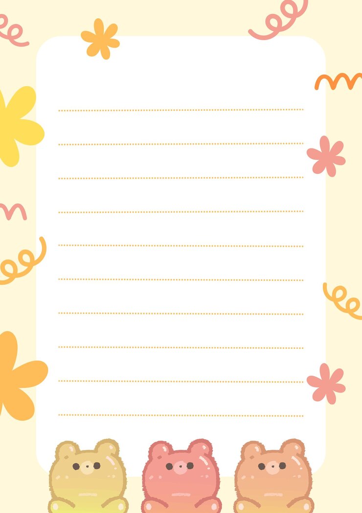 Adorable Bear Memo Pad para notas y recordatorios lindos
