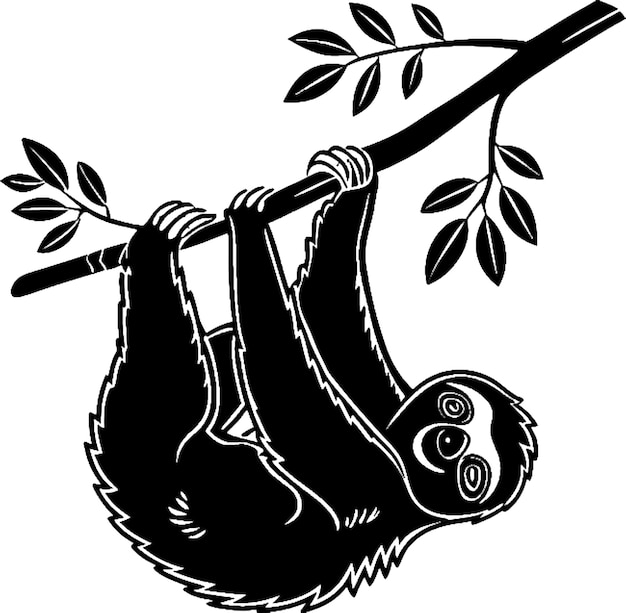 Adorable clipart perezoso perfecto para diseños lúdicos con atractivo encantador