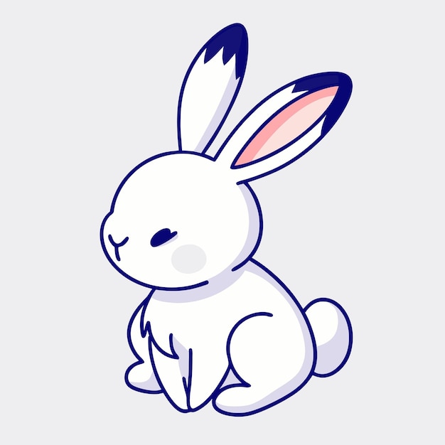 El adorable conejo blanco