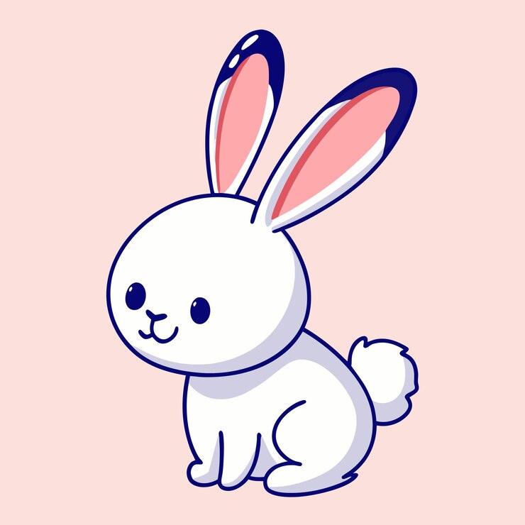 El adorable conejo blanco