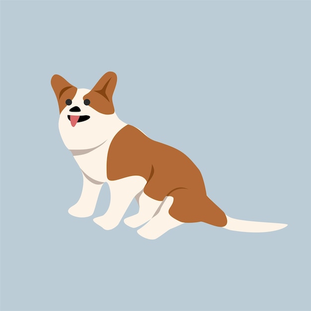 El adorable dibujos animados de Corgi