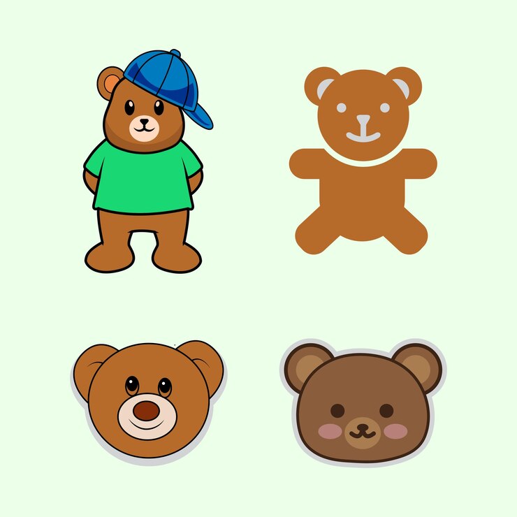 Adorable diseño de la colección de osos de peluche