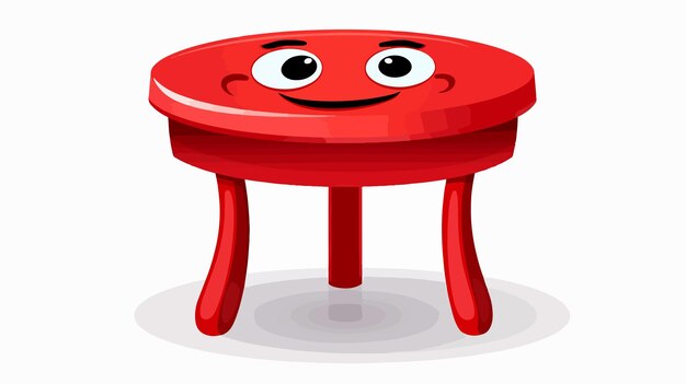 Adorable y divertida ilustración vectorial de la tabla roja