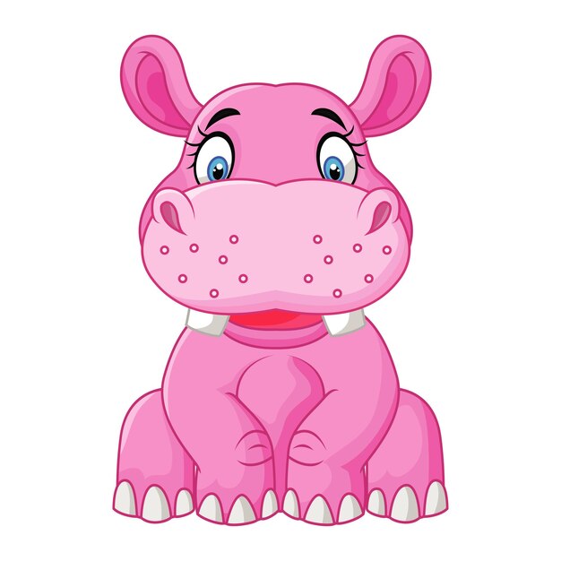 El adorable hipopótamo rosado