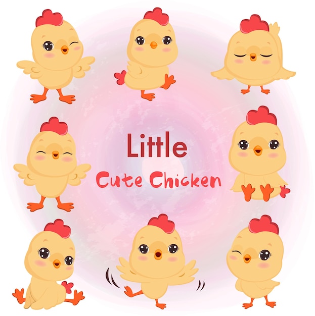 adorable ilustración de pollo pequeño