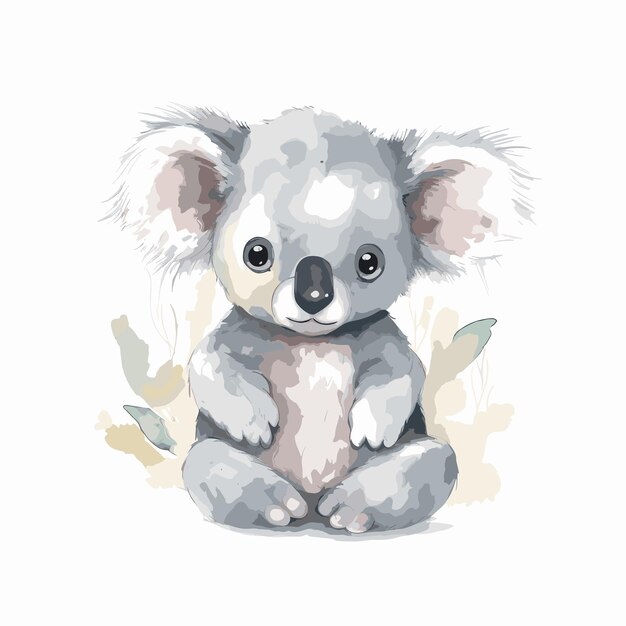 Adorable koala personaje de dibujos animados aislado