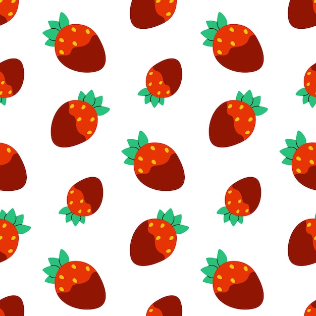 Adorable y lindo patrón de fresa perfecto para diseños divertidos y creativos en varios proyectos