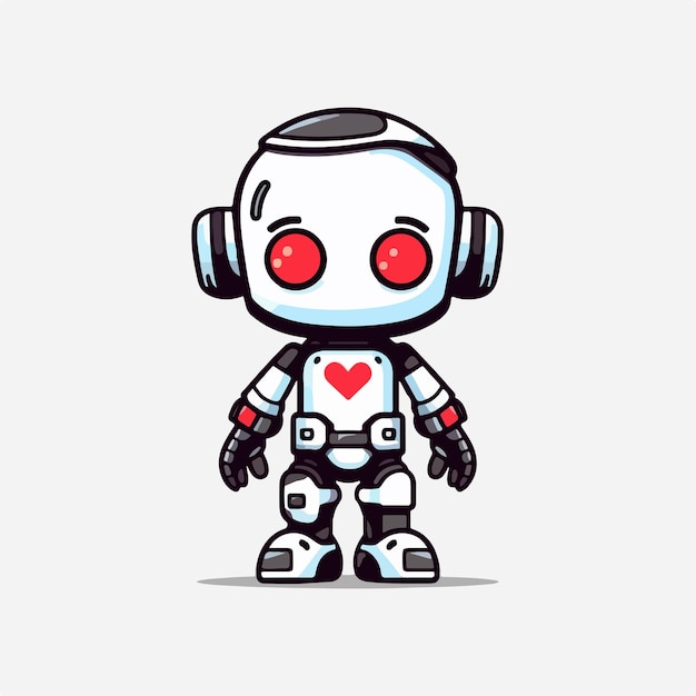 Vector adorable y lindo vector de robots cyberpunk